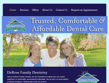 Tablet Screenshot of derosefamilydentistry.com